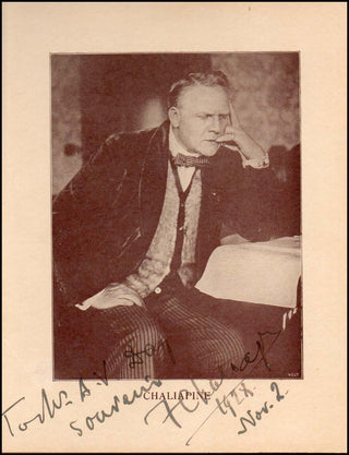 Chaliapin, Feodor. (1873–1938) Signed  Photograph