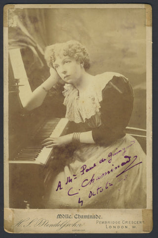 Chaminade, Cecile. (1857–1944) Signed Cabinet Photograph