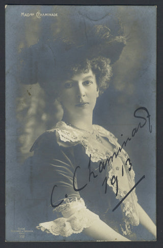 Chaminade, Cecile. (1857–1944) Signed Photograph with Autograph Musical Quotation