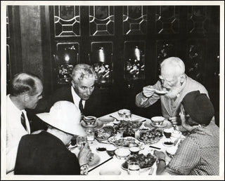 Chaplin, Charlie. (1889-1977) & Shaw, George Bernard. (1856-1950) Original Photograph