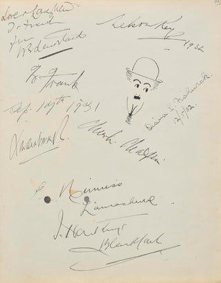 [Theatre & Film] Chaplin, Charlie. (1889-1977) & Laurel, Stan. (1890-1965) & Lauder, Harry. (1870-1950) & Mackenzie, Alexander Campbell. (1847-1935) & Gwenn, Edmund. (1877-1959) & Whiteman, Paul. (1890-1967) & Rohmer, Sax. (1883-1959) & Caesar, Irving. (1