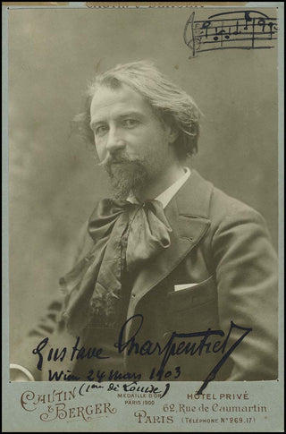 Charpentier, Gustave. (1860-1956) Signed Photograph with "Louise" AMQS, from the Vienna Premiere