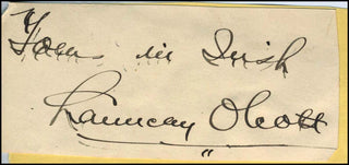 [Irish Music] Chauncey Olcott (1858 - 1932) Autograph Signature