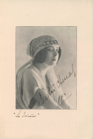 Chenal, Marthe. (1881–1947) Signed photograph in costume