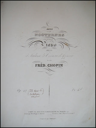 Chopin, Frédéric. (1810–1849) Sammelband: Bound Collection of First Editions