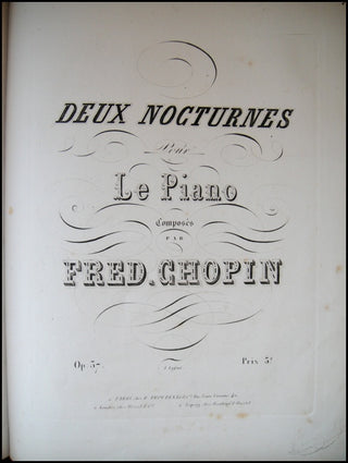 Chopin, Frédéric. (1810–1849) Sammelband: Bound Collection of First Editions