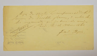 Chopin, Frédéric. (1810–1849) Signed 1840 Agreement with the Publisher Troupenas