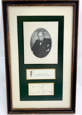 Churchill, Winston. (1874–1965) Autograph Signature