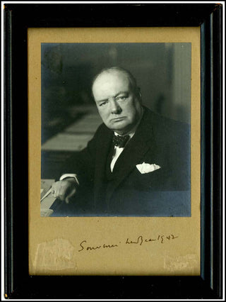 Churchill, Winston. (1874–1965) Inscribed New Year's Photograph