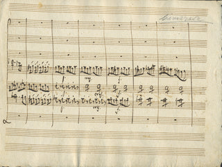 Cimarosa, Domenico.  (1749–1801) Autograph Musical Fragment