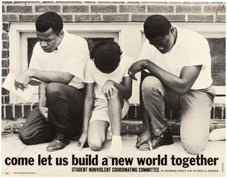 Lyon, Danny (b. 1941) [Lewis, John. (b. 1940)] Come Let Us Build a New World Together - Original Poster