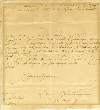 Schumann, Clara. (1819–1896) Autograph Letter to the Gesellschaft der Musikfreunde