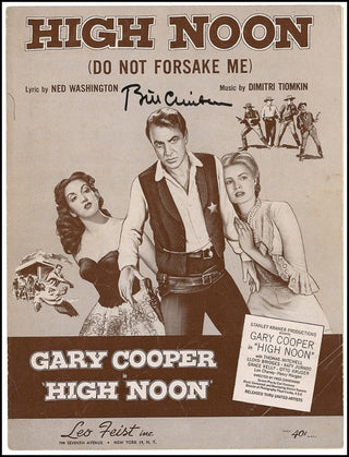 Clinton, Bill. (b. 1946) Signed "High Noon" Sheet Music