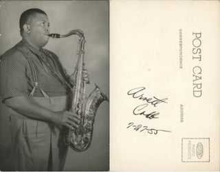 Cobb, Arnett. (1918–1989) Signed Postcard Photograph