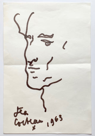 Cocteau, Jean. (1889–1963) Self Portrait Drawing