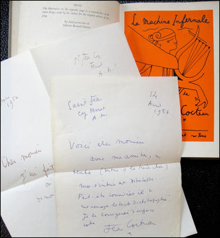 Cocteau, Jean. (1889–1963) “La Machine Infernale” - Autograph Manuscript with 2 Signed Letters