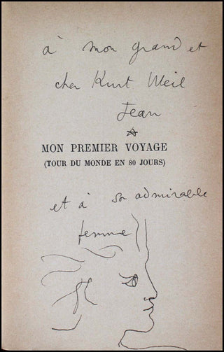 Cocteau, Jean. (1889–1963) [Weill, Kurt. (1900–1950)] Mon premier voyage (Tour du Monde en 80 jours)  - INSCRIBED with a Drawing to Kurt Weill