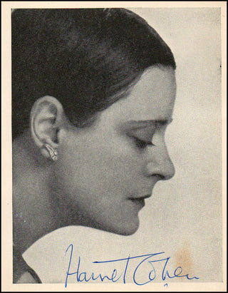 Cohen, Harriet. (1895-1967) Signed Photograph