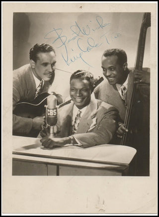 Cole, Nat King. (1919–1965) Signed Photograph of the legendary Trio.