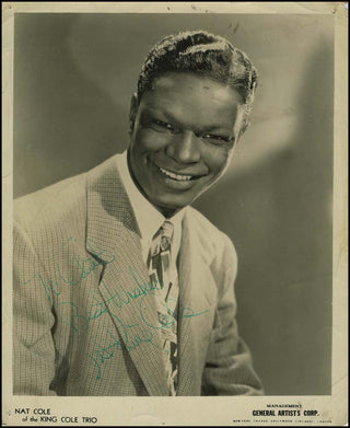 Cole, Nat King. (1919–1965) Signed Photograph