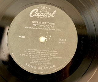 Cole, Nat King. (1919–1965)  Love is the Thing - Signed LP Record Cover