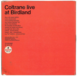 Coltrane, John. (1926–1967) Live at Birdland - SIGNED LP