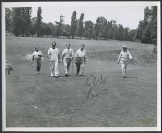 Como, Perry. (1912-2001) Four Signed Photographs Playing Golf