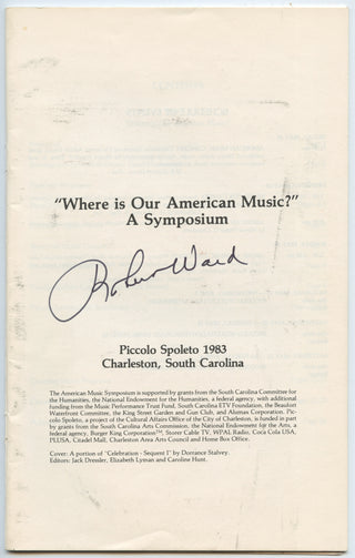 [American Composers] Copland, Aaron. (1900–1990) & Barber, Samuel. (1910–1981) & Glass, Philip. (b. 1937) & Adams, John. (b. 1947) & Sessions, Roger. (1896–1985) & Ward, Robert. (1917–2013) & Rorem, Ned. (b. 1923) & Diamond, David. (1915–2005) & Floyd, Ca