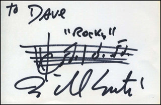 Conti, Bill. (b. 1942) Autograph Musical Quotation, "Rocky."