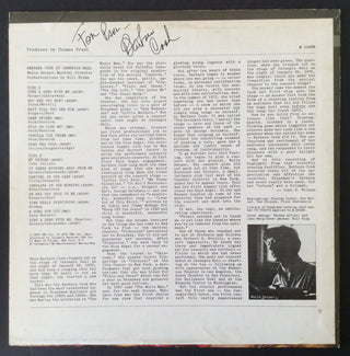 Cook, Barbara. (1927–2017) "Barbara Cook at Carnegie Hall" - SIGNED LP