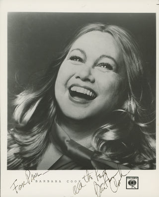 Cook, Barbara. (1927–2017) Signed Promotional Photograph