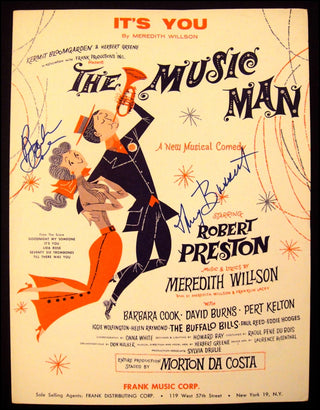 Cook, Barbara. (1927–2017) [Wilson, Meredith. (1902–1984)] Signed "Music Man" Music, "It's You."