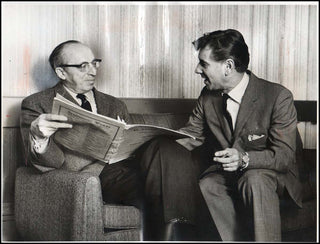 Copland, Aaron. (1900–1990) & Bernstein, Leonard. (1918–1990) Original 1967 Photograph