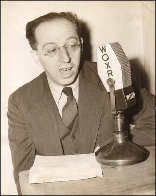 Copland, Aaron. (1900–1990) Original Photograph at Radio Broadcast