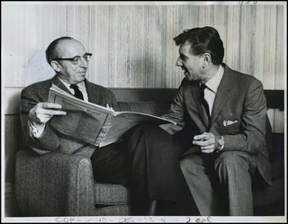 Copland, Aaron. (1900–1990) & Bernstein, Leonard. (1918–1990) Original 1967 Photograph