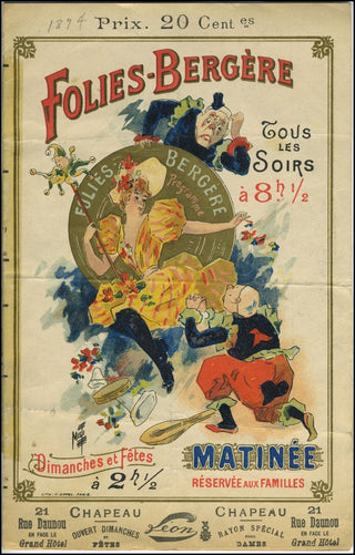 [Belle Époque] Corbett, James John "Gentleman Jim".  (1866 - 1933) 1894 Folies Bergère Program