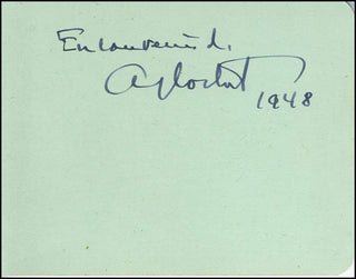 [Pianist] Cortot, Alfred. (1877–1962) Autograph Signature