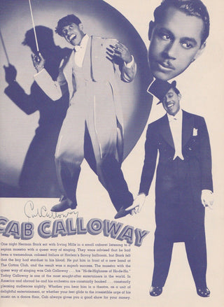 [Cotton Club] Calloway, Cab. (1907–1994) Two Cotton Club Programs, One Signed by Calloway