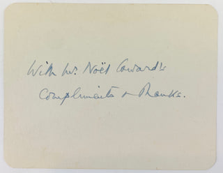 Coward, Noël. (1899-1973) Signed Photograph