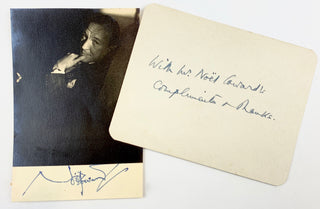 Coward, Noël. (1899-1973) Signed Photograph