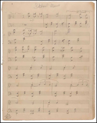 Cowell, Henry. (1897 - 1965) Encores. Opus I. - Autograph Manuscript and Archive