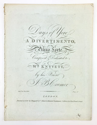 Cramer, Johann Baptist. (1771–1858) & Giornovichi, Giovanni (?1747–1804) & Schwarz, Charles (?–?)  Collection of 15 first and early editions for piano