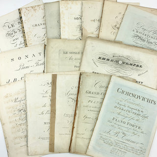 Cramer, Johann Baptist. (1771–1858) & Giornovichi, Giovanni (?1747–1804) & Schwarz, Charles (?–?)  Collection of 15 first and early editions for piano