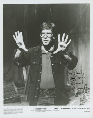 Cronenberg, David. (b. 1943) "Videodrome" - Signed Promotional Photograph