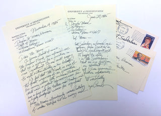 Crumb, George. (1929-2022) Two Autograph Letters Signed