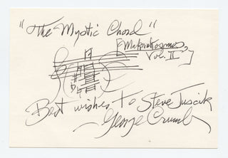 Crumb, George. (1929-2022) "The Mystic Chord (Makrokosmos, Vol. II.)" - Autograph Musical Quotation