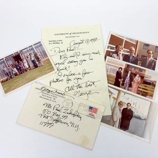 Crumb, George. (1929-2022) [Zukofsky, Paul. (1943-2017)] Autograph Letter Signed to Paul Zukofsky, with original Photographs