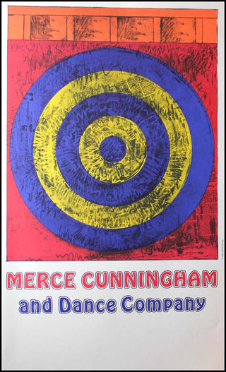 [Cunningham, Merce. (1919-2009)] Johns, Jasper. (b. 1930) 1974 Jasper Johns "Merce Cunningham" Poster and Promotional Folder