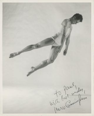 Cunningham, Merce. (1919-2009) [Peterich, Gerda. (1906-1974)] Signed Photograph in "Sixteen Dances for Soloist and Company of Three"