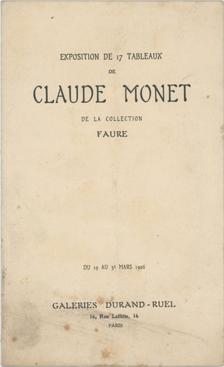 [French Art] [Curnonsky. (1872–1956)] [Toulouse-Lautrec, Henri de. (1864–1901)] [Monet, Claude. (1840–1926)] [Willette, Adolphe. (1857–1926)] [Faure, Jean-Baptiste. (1830–1914)] Bofa, Gus. (1883–1968) & Bonnat, Léon. (1833–1922) & Weiluc, Lucien-Henri. (1